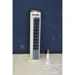A PREM I AIR TOWER FAN and an alabaster lamp base no bulb so untested ( both PAT pass and working