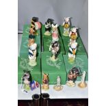 A SET OF TWELVE BESWICK PIG PROMENADE FIGURES, comprising John The Conductor PP1, Matthew The