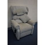 A CHESHIRE AWAY UPHOLSTERED ELECTRIC RISE AND RECLINE ARMCHAIR (PAT pass and working) (minor