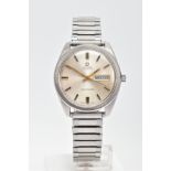 A GENT'S AUTOMATIC OMEGA SEAMASTER WRISTWATCH, round silver dial signed 'Omega Automatic, Sea