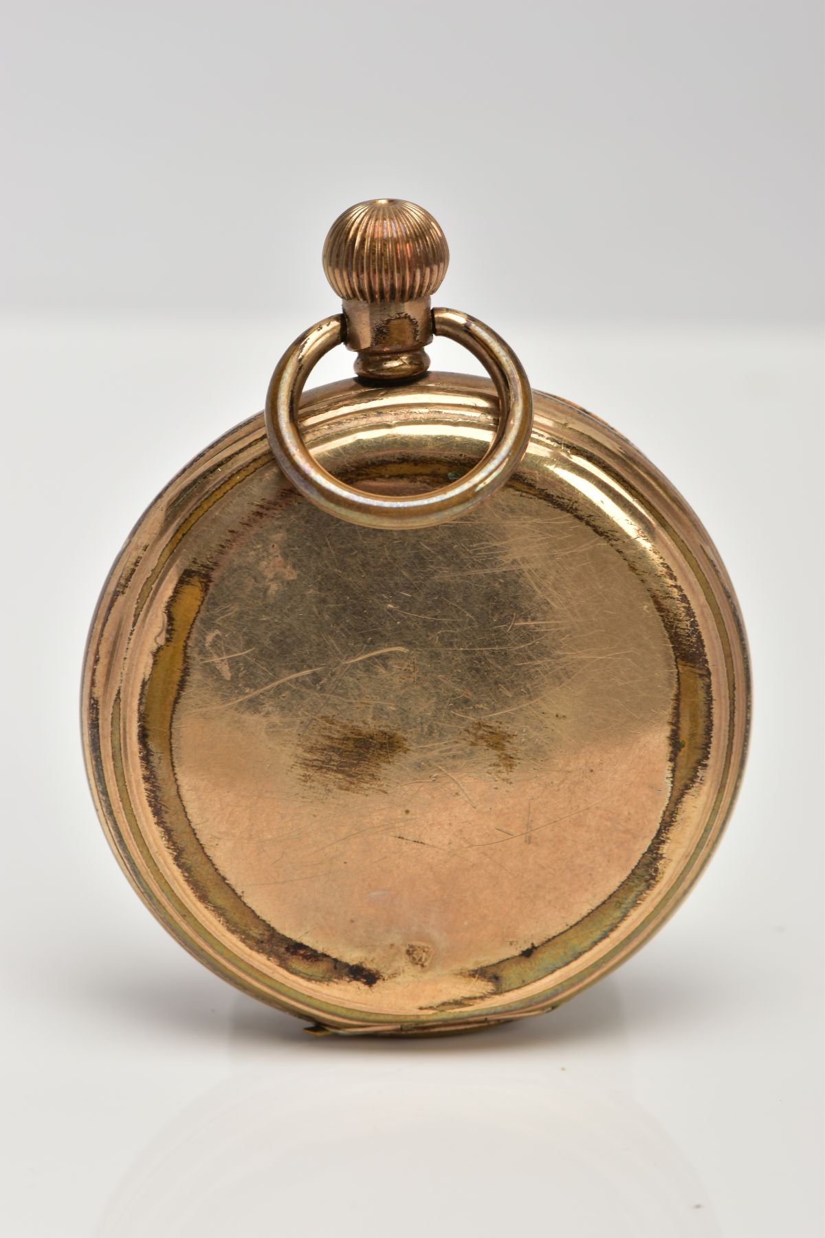 A GOLD-PLATED FULL HUNTER POCKET WATCH, white dial signed 'Thomas Russell & Son, Liverpool', Roman - Image 3 of 6