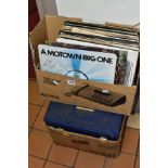 TWO TRAYS CONTAINING APPROXIMATELY ONE HUNDRED AND FIFTY LP'S AND SINGLES, including Face to Face by