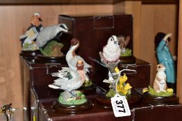 SEVEN BOXED COUNTRY ARTISTS ANIMAL AND BIRD SCULPTURES, comprising 'Long Tailed Tit with Gorse', s.