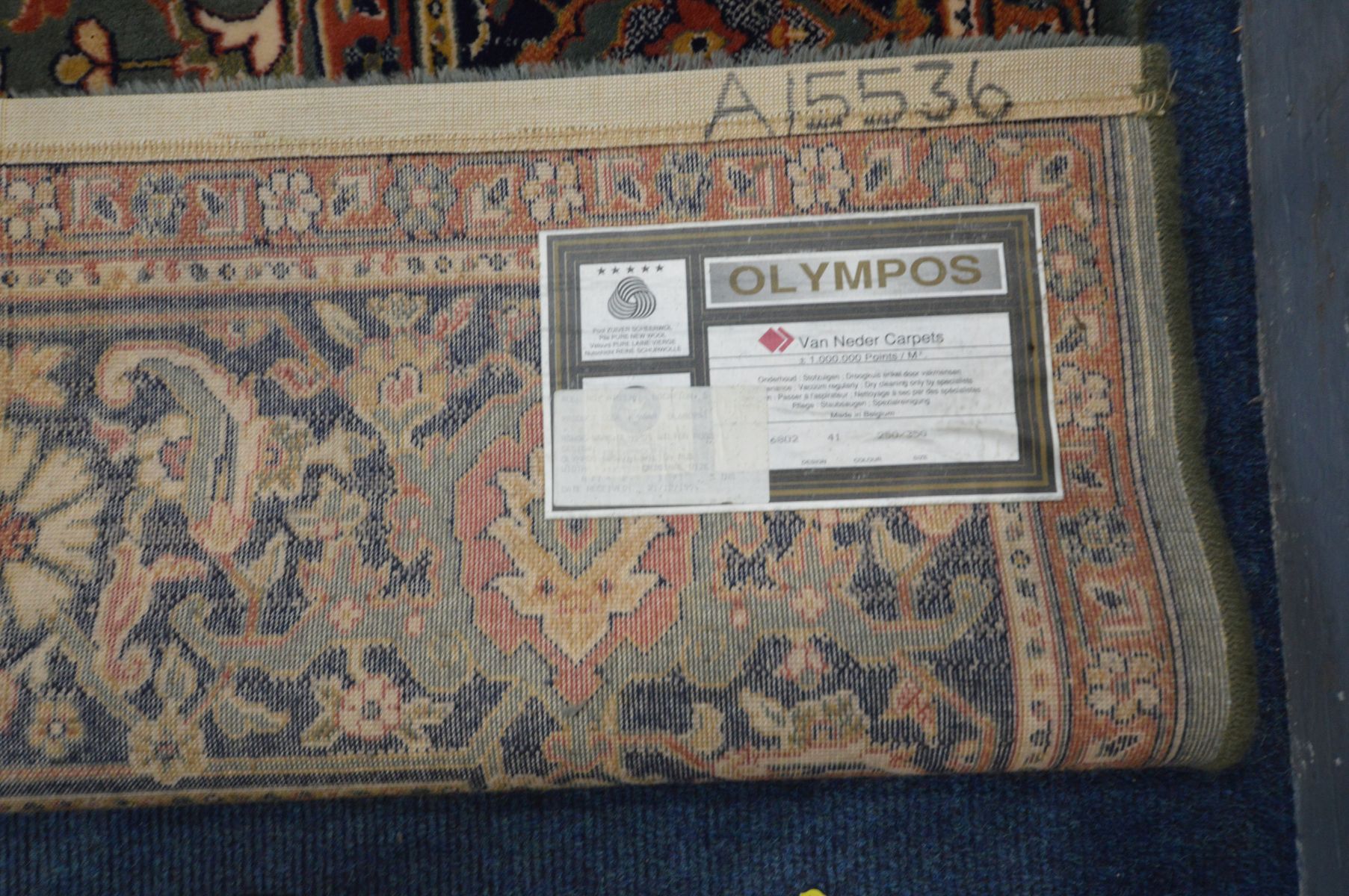 A LARGE WOOLLEN TABRIZ STYLE CARPET SQUARE, 346cm x 250cm and a pink tekke rug and a red rug (3) - Image 4 of 7