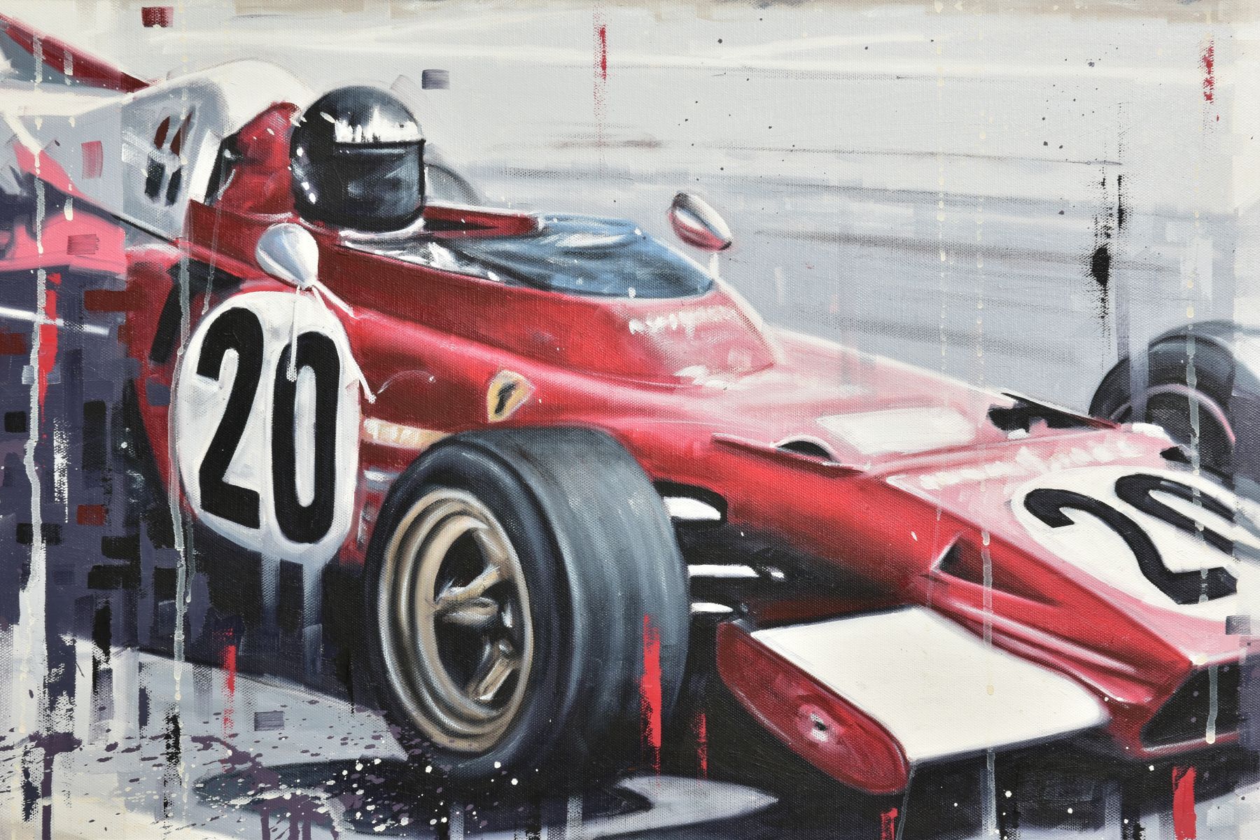 KRIS HARDY (BRITISH 1978) 'FERRARI FI II', a study of a racing Ferrari 321B2, signed bottom right, - Image 2 of 7