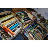BOOKS, approximately 100-120 titles in five boxes to include History, Zoology, the Natural World,