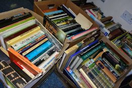 BOOKS, approximately 100-120 titles in five boxes to include History, Zoology, the Natural World,