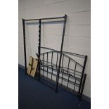 A MODERN METAL 4FT6 BEDSTEAD