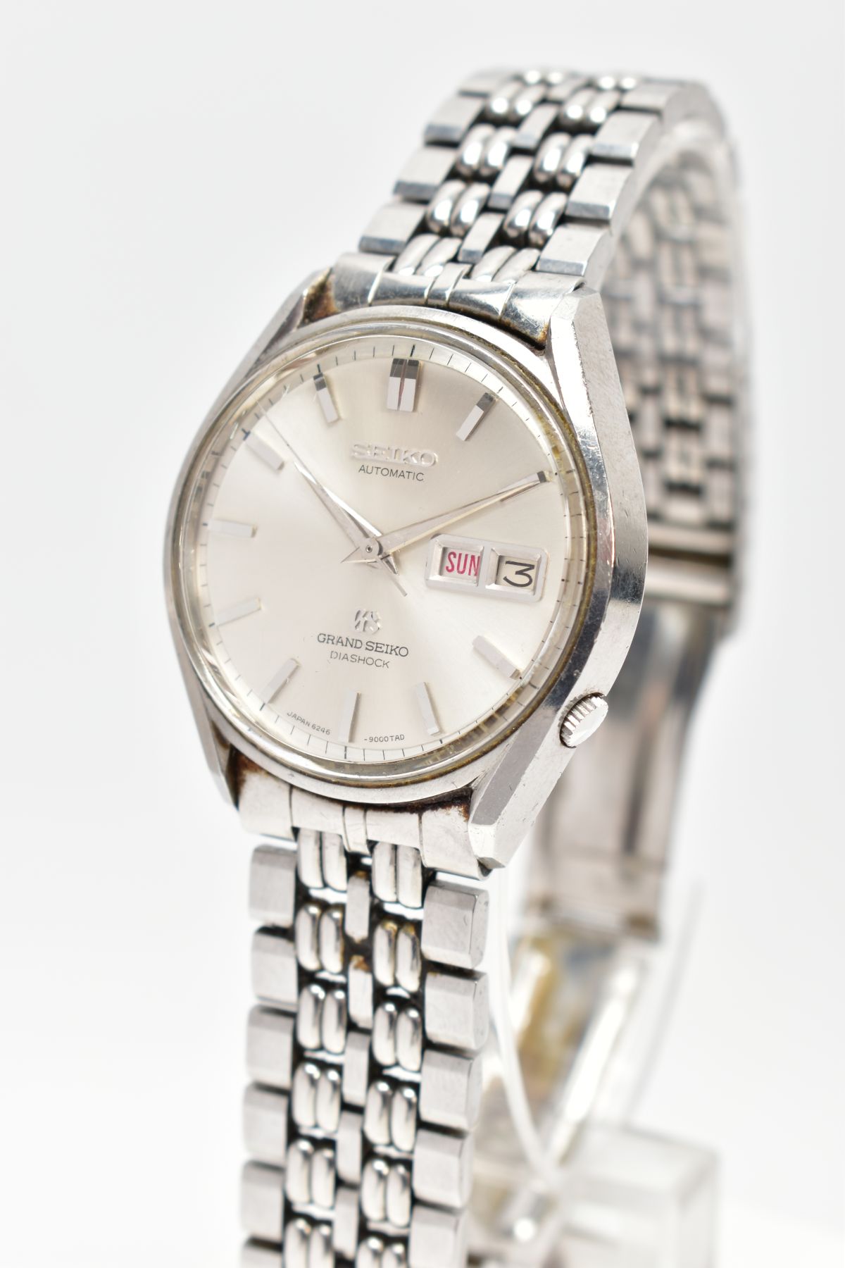 A GENTS SEIKO AUTOMATIC WRISTWATCH, round silver dial signed 'Seiko Automatic, grand Seiko - Image 4 of 7