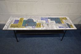 JOHN PIPER FOR TERRANCE CONRAN (1903-1992) a London skyline coffee table, Formica top detailing