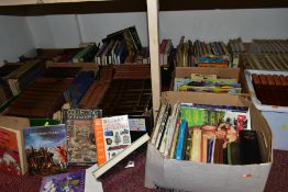 BOOKS, a large collection of 230+ titles in twelve boxes, works include eleven volumes of World of