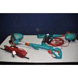 TWO BOSCH ART23 COMBITRIM STRIMMERS both with line Strim and fixed cutting line attachments ( both