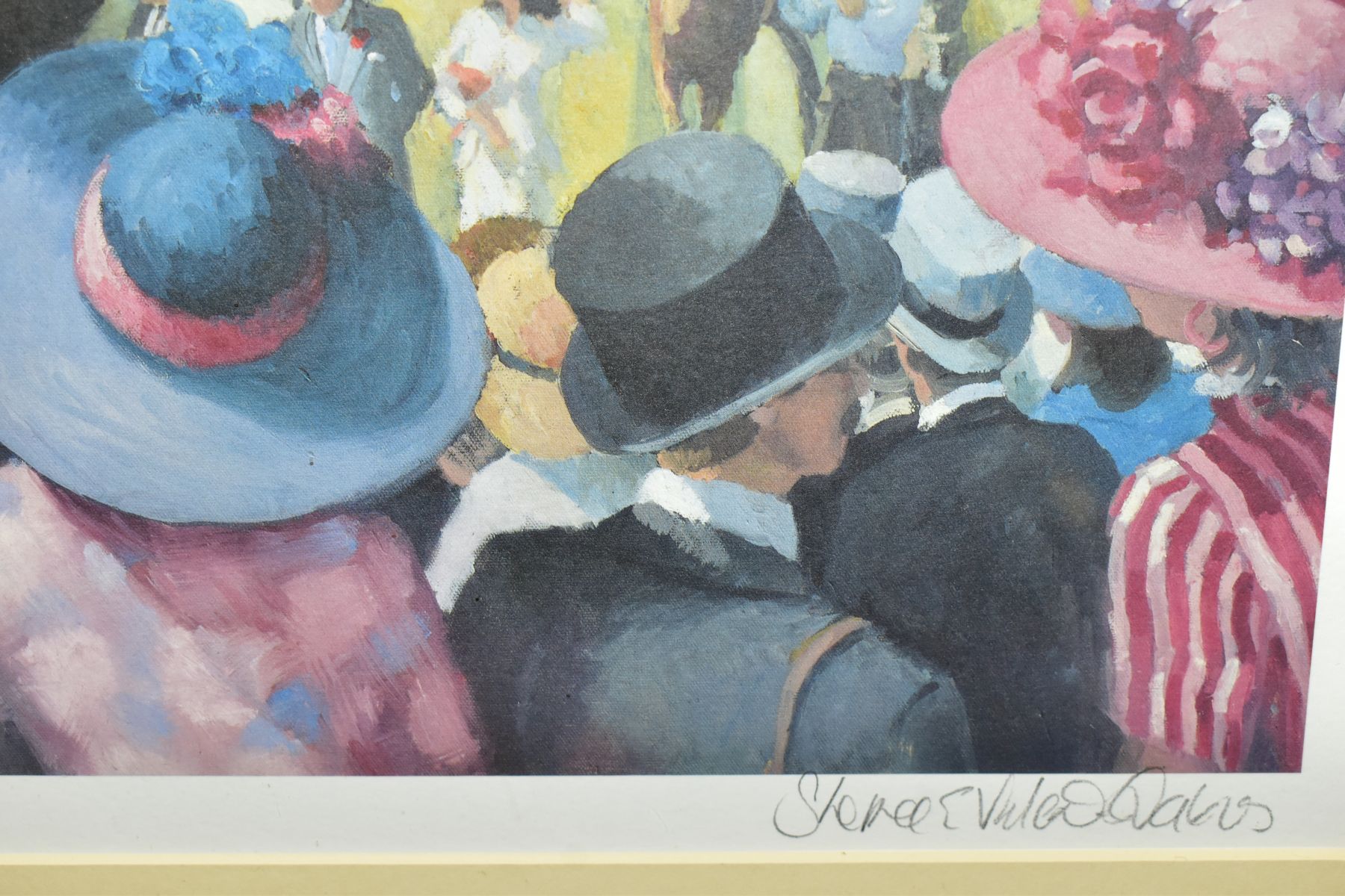 SHERREE VALENTINE DAINES (BRITISH 1959) 'LADIES DAY, ROYAL ASCOT' a limited edition print of the - Image 3 of 3