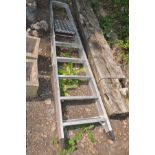 A SET OF ZARGES ALUMINIUM STEP LADDERS 195cm high