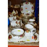 ROYAL ALBERT OLD COUNTRY ROSES TEA/DINNER WARES ETC, comprising six 26cm dinner plates (all seconds,