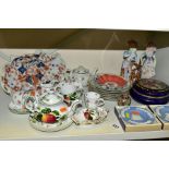 A GROUP OF CERAMICS, etc including a Villeroy & Boch tea for two part set, painted in the Wemyss