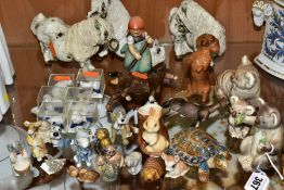 A COLLECTION OF WADE WHIMSIES, BESWICK ANIMALS AND OTHER SMALL ORNAMENTS, including Beswick Koala