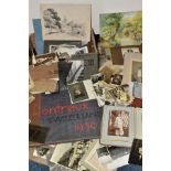 PHOTOGRAPHS AND TRAVEL ALBUM, a collection of Victorian/Edwardian photographs in albums and loose,
