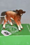 A BESWICK DAIRY SHORTHORN CALF, No.1406C, oval Beswick backstamp, with an odd box (condition: no