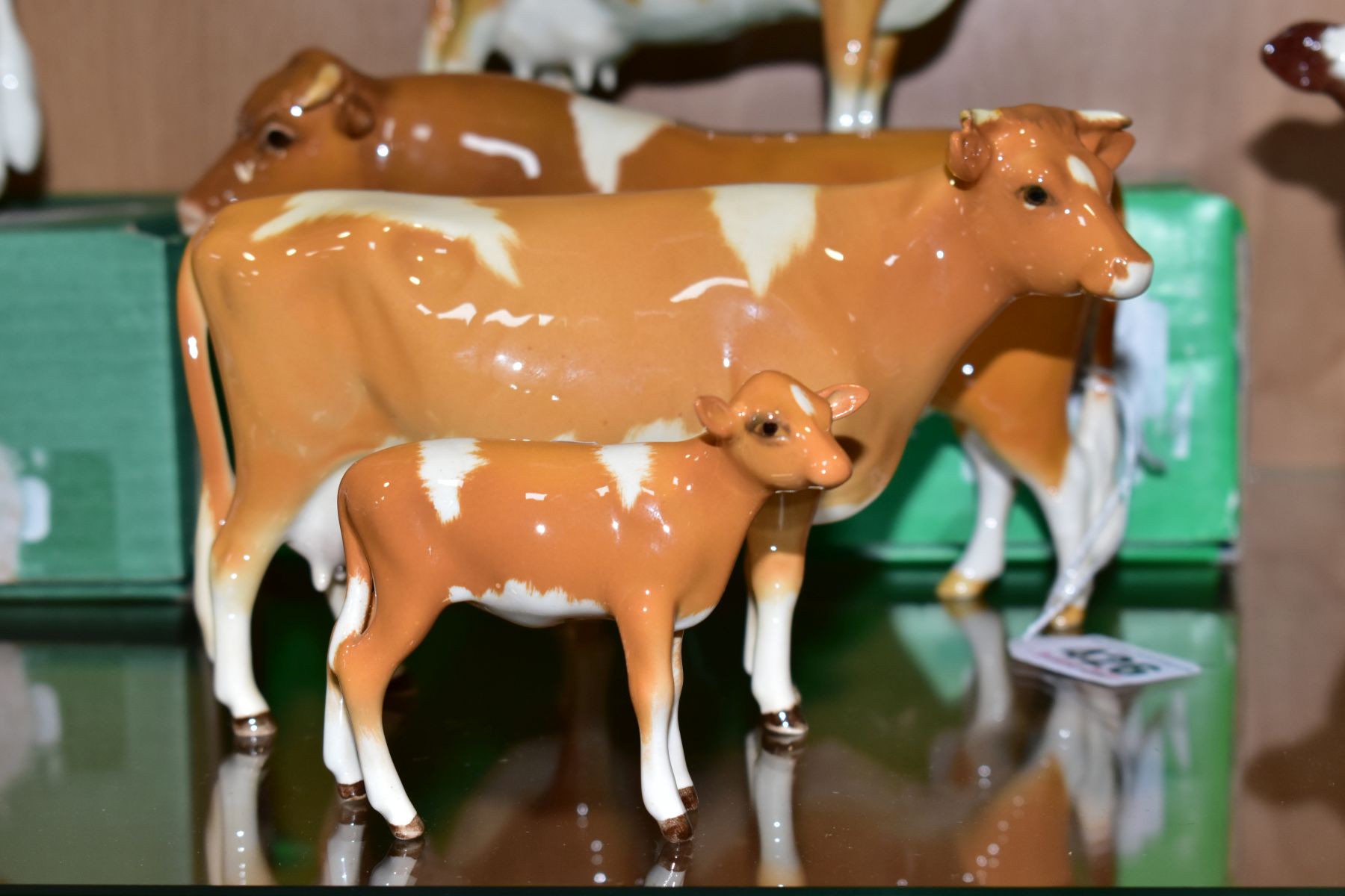 BESWICK GUERNSEY CATTLE, comprising Bull Ch. Sabrina's Sir Richmond 14th, No.1451 two Guernsey Cows, - Image 2 of 6