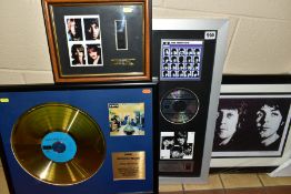 BEATLES AND OASIS MEMORABILIA, comprising a framed limited edition 'Hard Days Night' cd and album