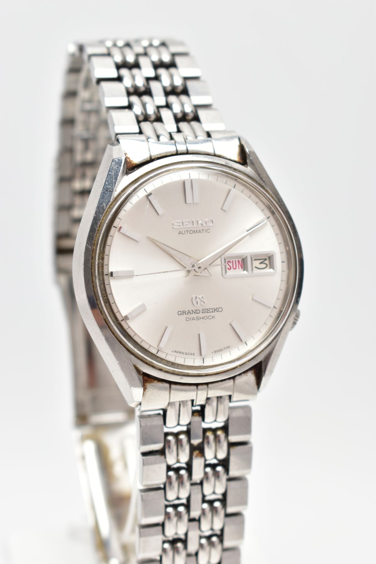 A GENTS SEIKO AUTOMATIC WRISTWATCH, round silver dial signed 'Seiko Automatic, grand Seiko - Image 3 of 7