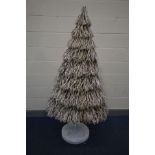 A WHITE PAINTED 6FT TWIG CHRISTMAS TREE