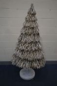 A WHITE PAINTED 6FT TWIG CHRISTMAS TREE