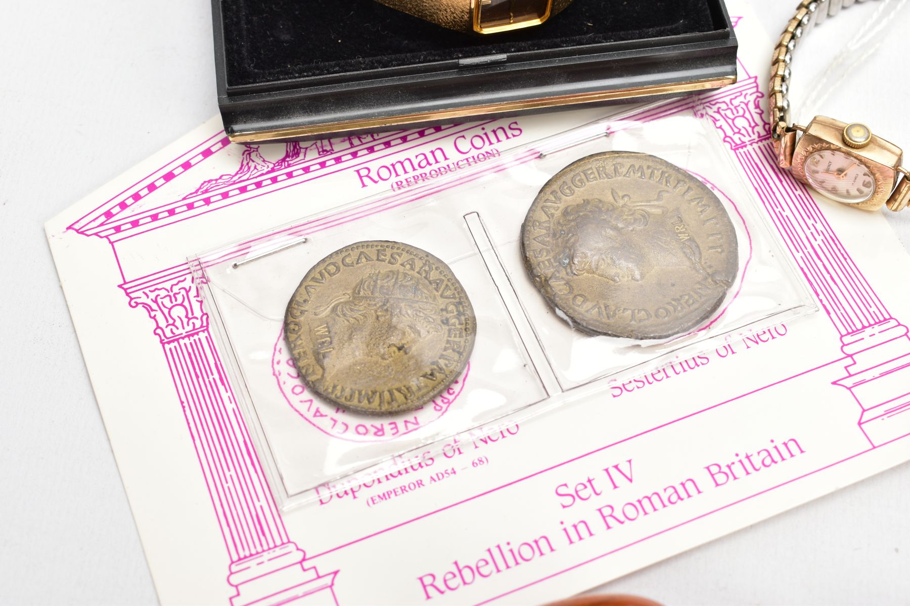 A LADIES 9CT GOLD REGENCY WRISTWATCH AND COSTUME JEWELLERY, the watch with a round silver dial - Image 2 of 8