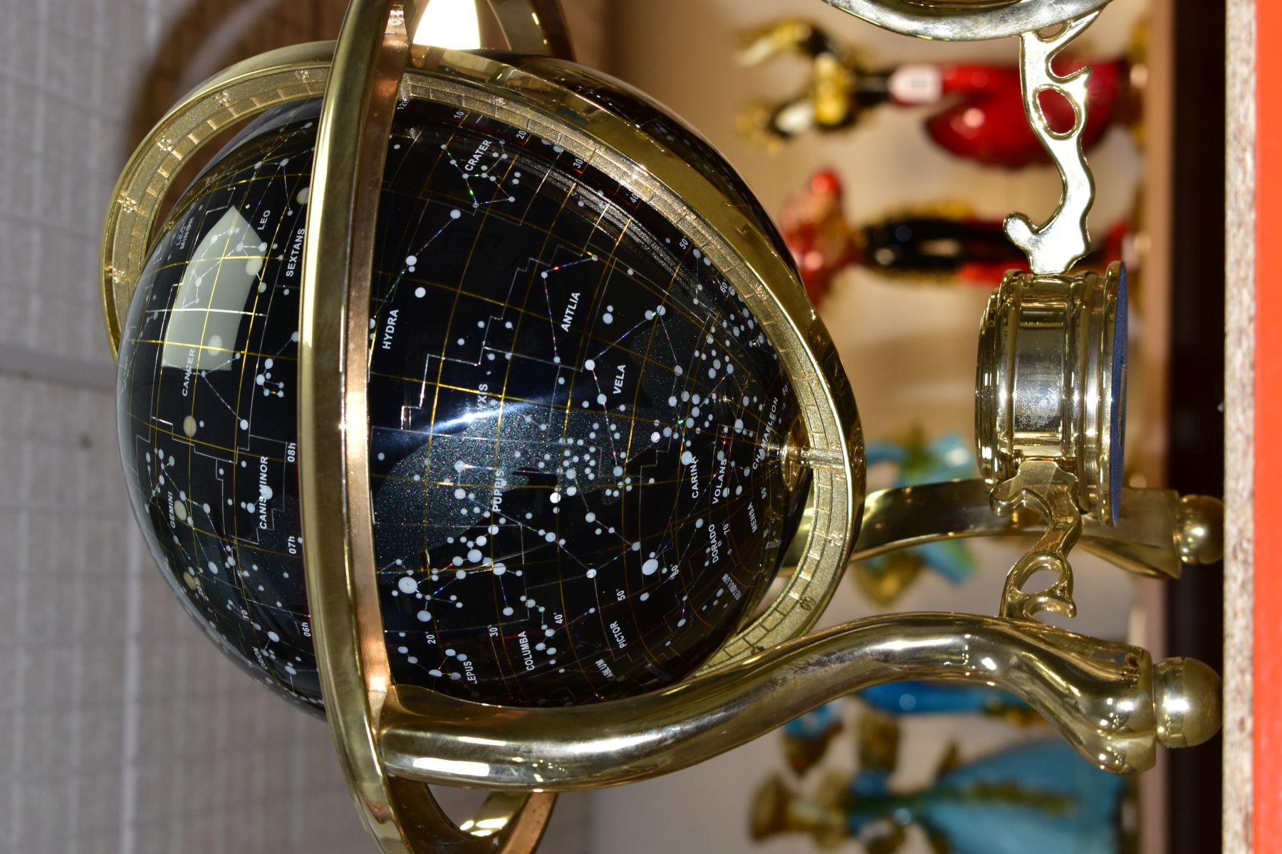 A BOXED GUILDFORD ASTRONOMICAL SOCIETY CELESTIAL GLOBE, supported by a brass metal stand inset - Image 5 of 6