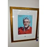 ROLF HARRIS (AUSTRALIA 1930) 'SELF PORTRAIT IN STRIPED SHIRT' a limited edition print 671/695,