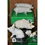 SIX BESWICK PIGS, comprising Pig No 832, Piglet - Running No 833, Piglet - Trotting No 834, Sow