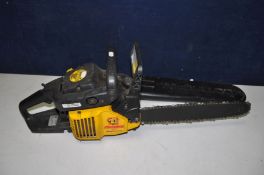 A McCULLOCH MacCAT 839 PETROL CHAINSAW in need of attention (engine pulls freely but not been