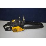 A McCULLOCH MacCAT 839 PETROL CHAINSAW in need of attention (engine pulls freely but not been