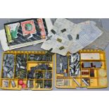 A QUANTITY OF ASSORTED MICRO ARMOUR WAR GAMING VEHICLES AND ACCESSORIES, assorted Allied & German