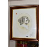 JOHN WATERHOUSE (BRITISH 1967) SPRINGER SPANIEL, a head portrait of a dog, signed and dated