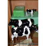 BESWICK FRIESIAN CATTLE, comprising boxed Bull Ch. Coddington Hilt Bar, No.1439A, gloss, Cow Ch.