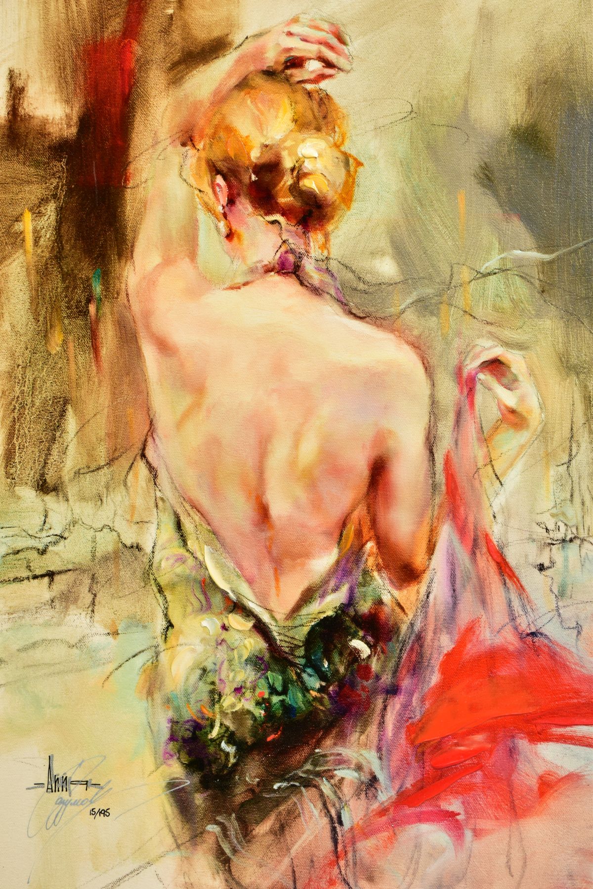 ANNA RAZUMOVSKAYA (RUSSIAN CONTEMPORARY) 'ELEGANT MUSE II', a limited edition print depicting a - Image 2 of 9