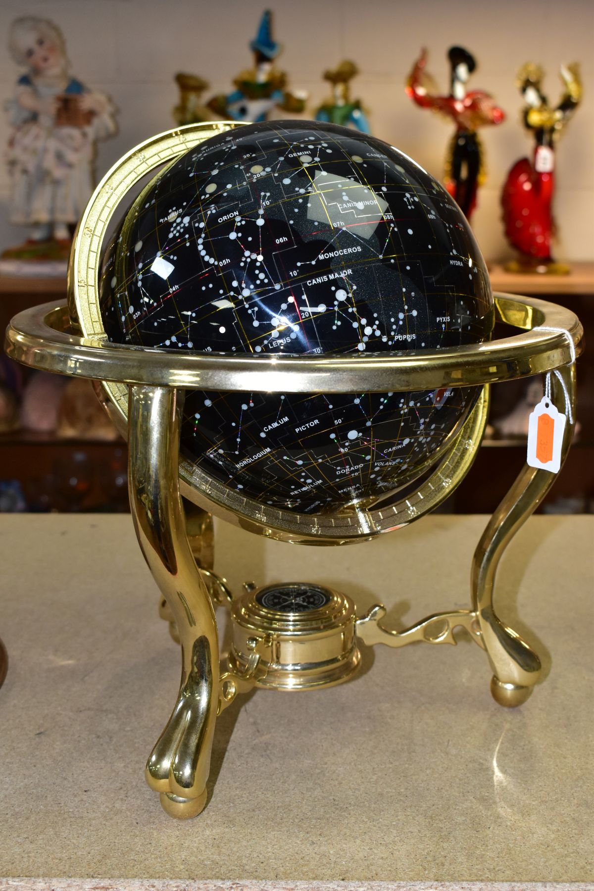 A BOXED GUILDFORD ASTRONOMICAL SOCIETY CELESTIAL GLOBE, supported by a brass metal stand inset - Image 3 of 6