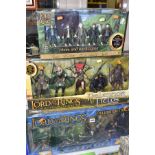 THREE BOXED TOY BIZ LORD OF THE RINGS FIGURE SETS, 'The Fellowship Of The Ring', deluxe gift pack,