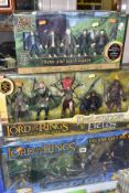 THREE BOXED TOY BIZ LORD OF THE RINGS FIGURE SETS, 'The Fellowship Of The Ring', deluxe gift pack,