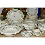 ROYAL DOULTON 'ALMOND WILLOW' PART DINNER SERIVCE, comprising six 26cm plates, twelve 22cm plates (