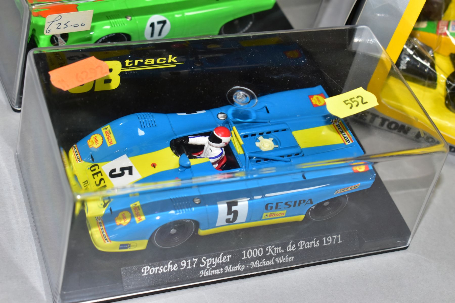 TWO BOXED GB TRACK PORSCHE 917 SPYDER SLOT RACIING CAR MODEL,S Interserie 1971, No.GB3 and 1000 KM - Image 3 of 4