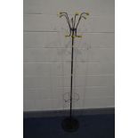 A 1960'S/70'S ATOMIC/SPUTNIK METAL COAT/HAT STAND, height 173cm