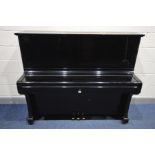 KAWAI (C1977) A BL-61 UPRIGHT PIANO, gloss ebonised case, overstrung, custom board, serial number