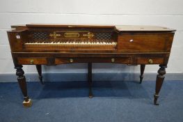 WILLIAM ROLFE AND COMPANY, LONDON, a Regency mahogany, rosewood crossbanded and brass inlaid