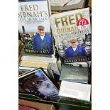 FRED DIBNAH EPHEMERA, books, DVD's and a signed Fred Dibnah framed memorial poster