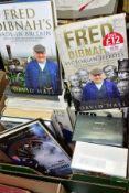 FRED DIBNAH EPHEMERA, books, DVD's and a signed Fred Dibnah framed memorial poster