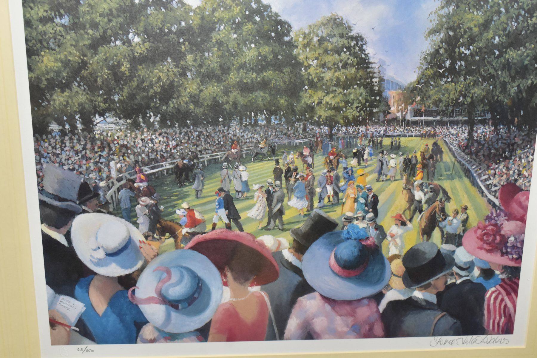 SHERREE VALENTINE DAINES (BRITISH 1959) 'LADIES DAY, ROYAL ASCOT' a limited edition print of the - Image 2 of 3