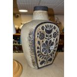 DIETER PETER FOR CARSTENS CERAMIC VASE, decorated with stylised flowers, circa 1970's impressed to